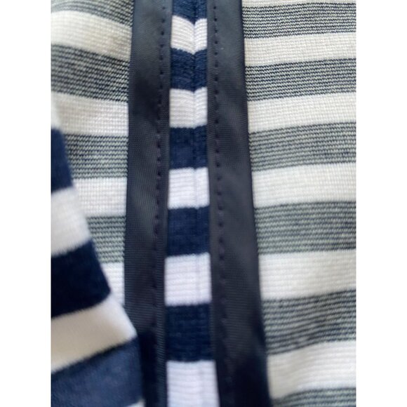 George Navy & White Striped Blazer Jacket Size 8 Nautical Office Core Academia - Picture 10 of 11